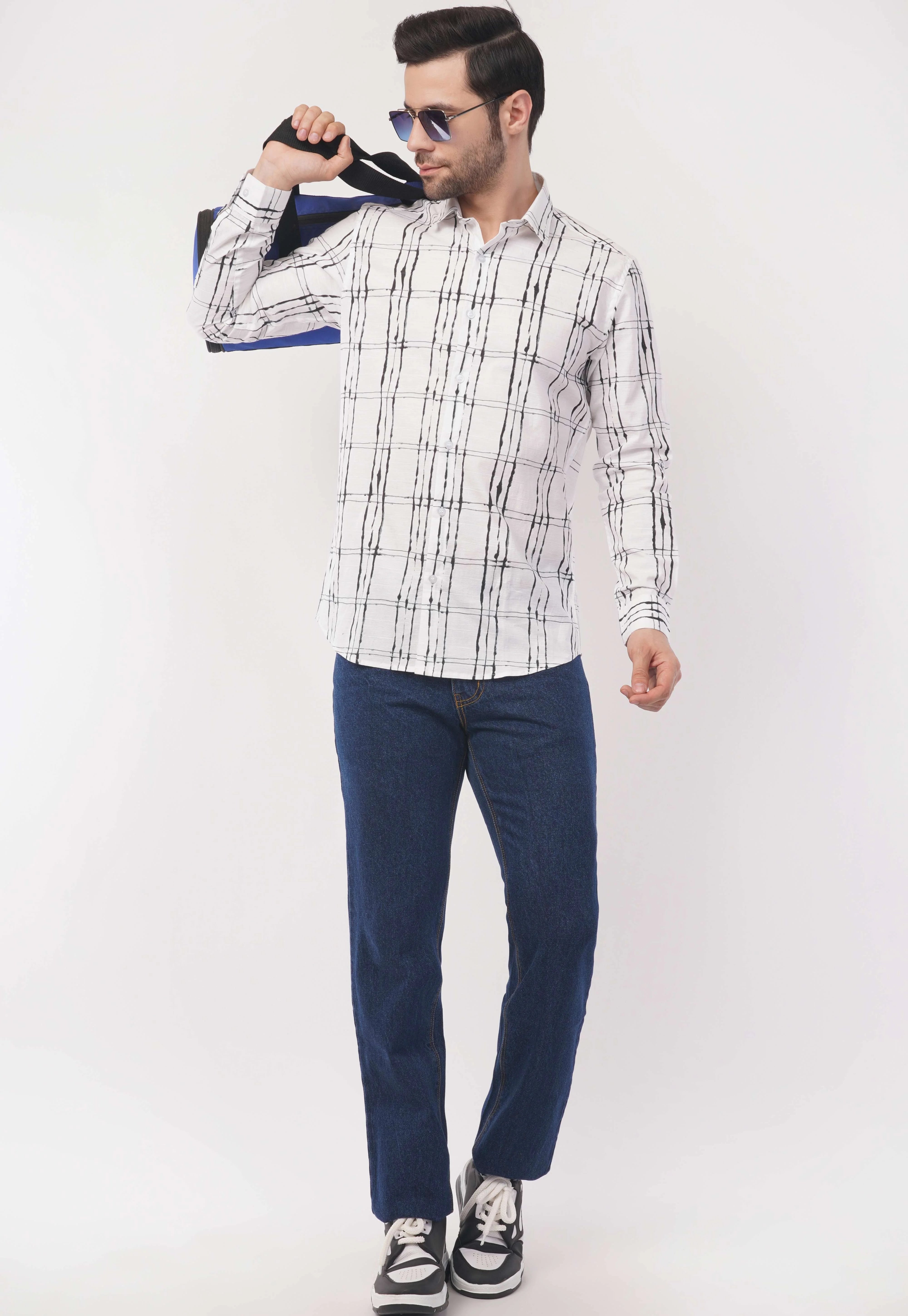 White Strikeline Full Sleeve Shirt